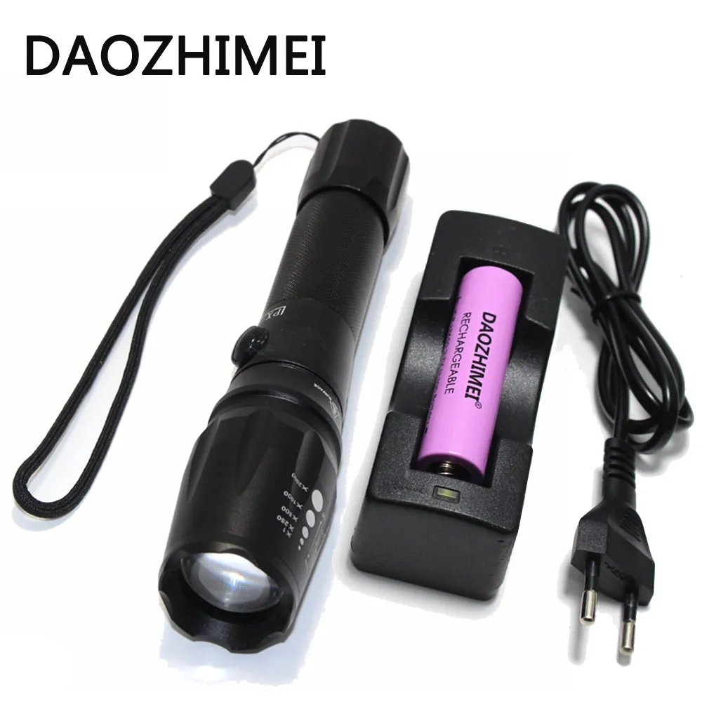 

Фонарик XM-T6 светодиодный алюминиевый, зуммирусветодиодный фонарь для кемпинга и рыбалки, с зарядным устройством, 5000 люмен