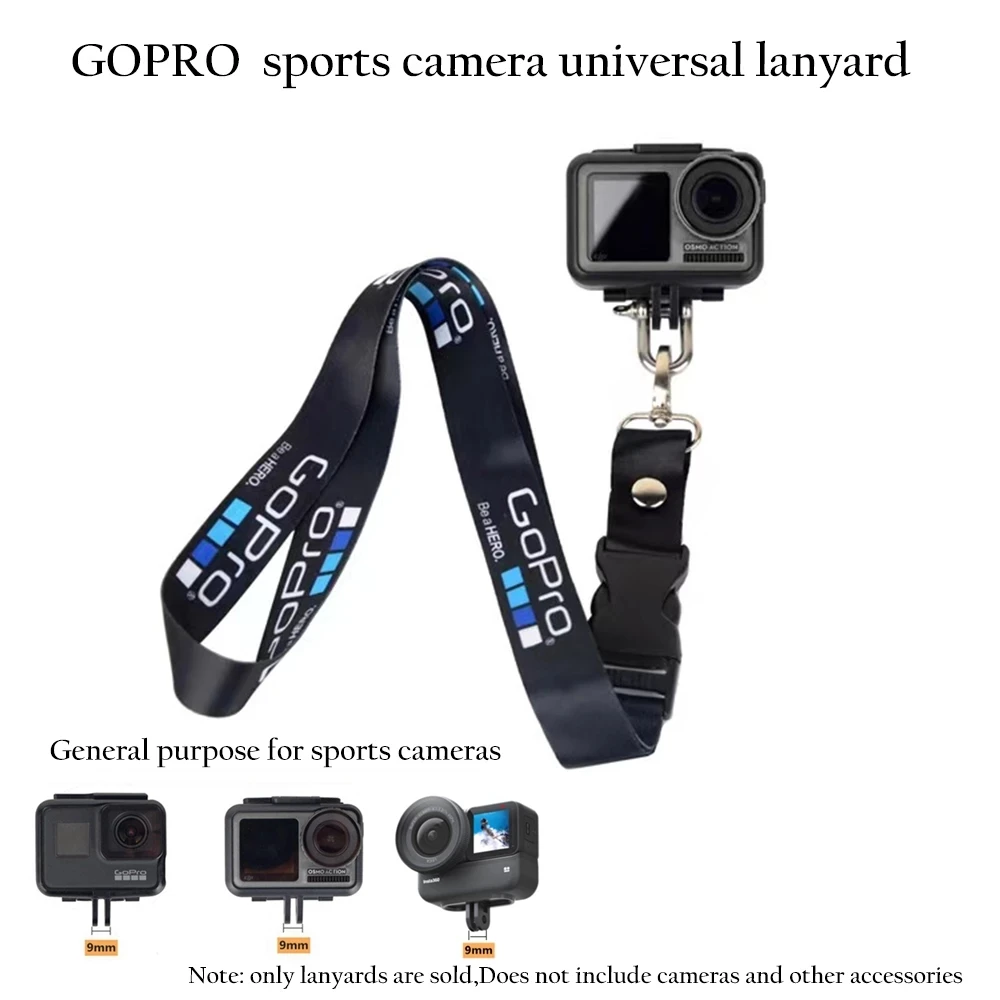 Huddle Making etisk Gopro Lanyard Accessories | Gopro Hero 8 Neck Strap - Sports & Action Video  Cameras Accessories - Aliexpress