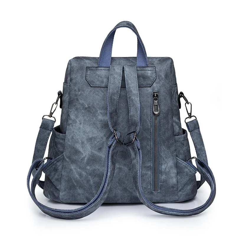 Designer Vintage Women Backpacks 2024 New Pu Leather School Backpack for Gilrs Large Capacity Ladies Travel Luxury Shoulder Bags