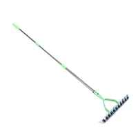 Bow Rake Dethatcher Rake Thatch Rake 3 Sections Stainless Steel Dethatcher Lawn Rake for Clearing Dead Grass Grass Grooming Rake 2