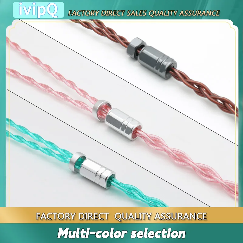 ivipQ Lightweight HIFI IEM Cable Multi Strand Frozen Single Crystal Copper 3.5/2.5/4.4mm MMCX/2Pin for Yume Ultra Winter Galileo