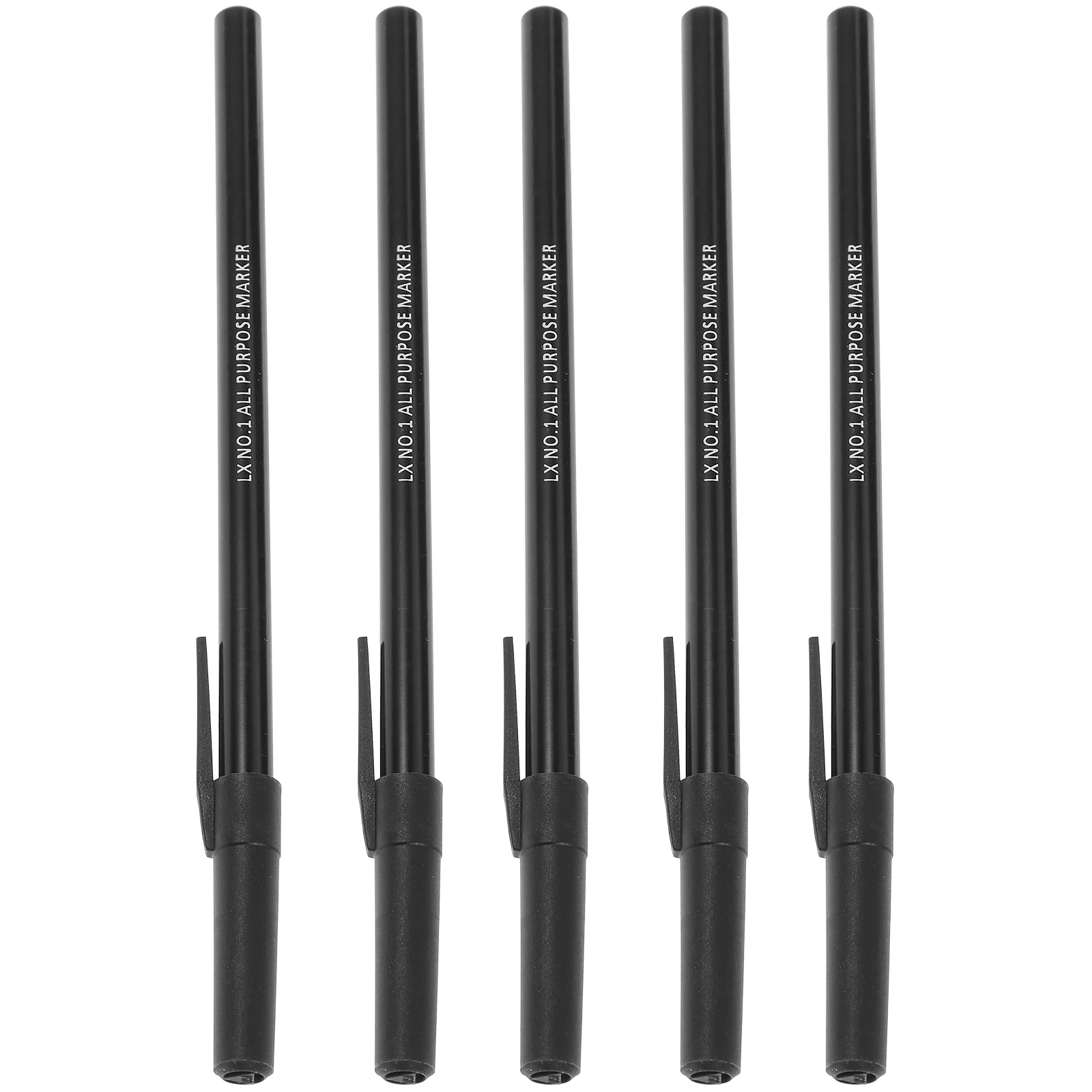 

5 Pcs Laundry Label Pen for Clothing Permanent Black Markers Labels Water Proof Room Abs