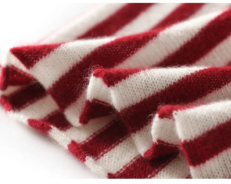 Herbst Winter Warm Hals Wärmer 100% Wolle frauen Schal Koreanischen Stil Gestrickte Vielseitig männer Hals Abdeckung Pullover Gestreiften schal – Detail 18