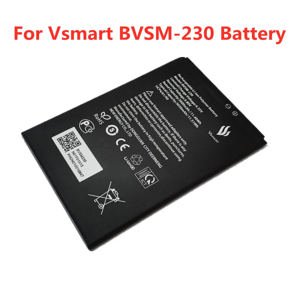 

Новый аккумулятор для телефона 3030 мАч для VSMART BVSM 230 BVSM230, высококачественные батареи, аккумулятор для телефона + номер отслеживания