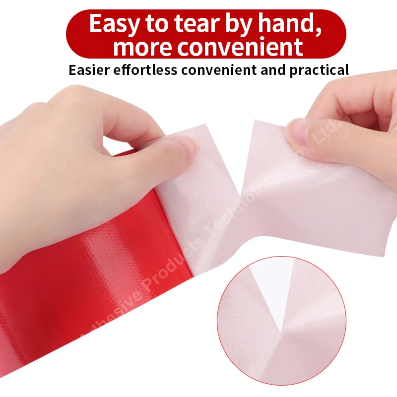 Industrial Grade Red Pipeline Tape - Durable, Waterproof, Flexible, Residue-Free, UV Resistant