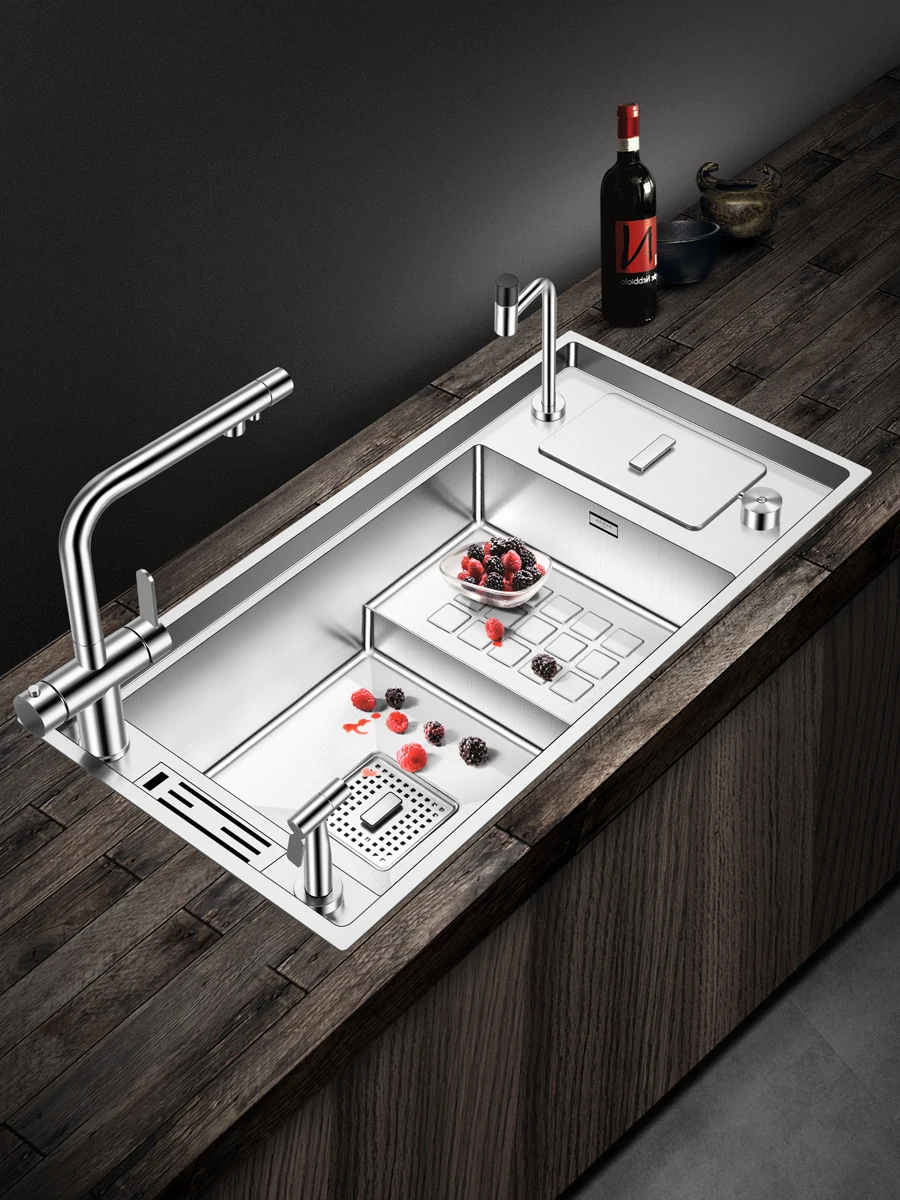 ASRAS8843JLargeSizeKitchenSink304StainlessSteelSinksAboveCounterorUndermount