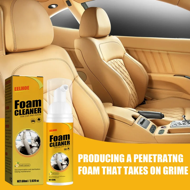 Geruiou Foam Cleaner Spray Multi-purpose Anti-aging Cleaner Tools Car Interior Home Cleaning Foam For Car Interior Leather Clean