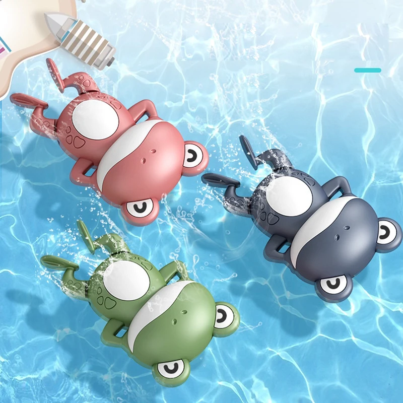 

Baby Bath Toys Cute Cartoon Animal Water Clockwork Toy Frogs Tortoise Infant Swim Appease Toy Bathtub Toys Funny Gifts
