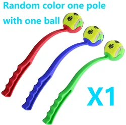 Outdoor Dog Training Tennis Ball Launcher - Pet Exercise & Play Toy - 1pc(random color) (With ball)