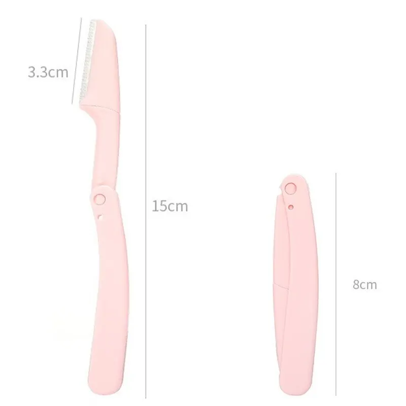 Eyebrow Trimmer 3PCS Portable Eyebrow Trimmer Safe Eyebrow Shaper Foldable Trimmer Razor Blade Razor Women's Makeup Tools