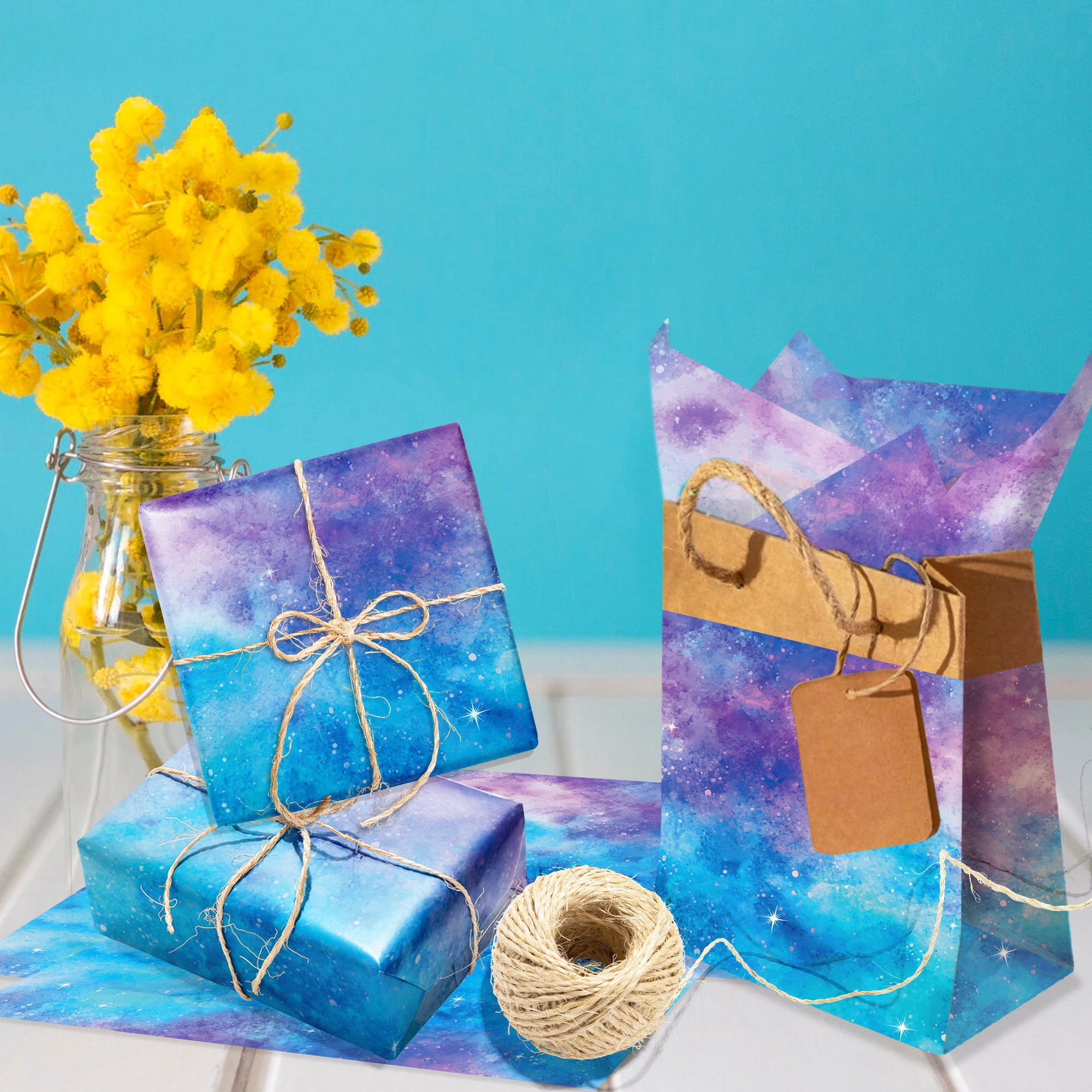 20/50/100 Stück blau-lila Farbverlauf ‌ Seidenpapier, Schneebirne, Papier, Geschenkpapier, Geburtstag, Hochzeit, Party, Dekoration, Geschenkverpackung – Detail 11
