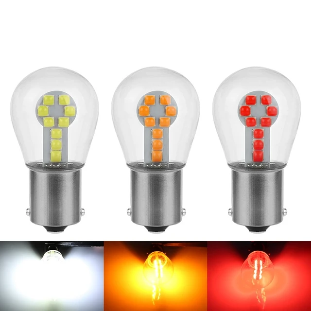 Ampoules p21w ba15s 1156 à led cob - orange p21-1010 /2