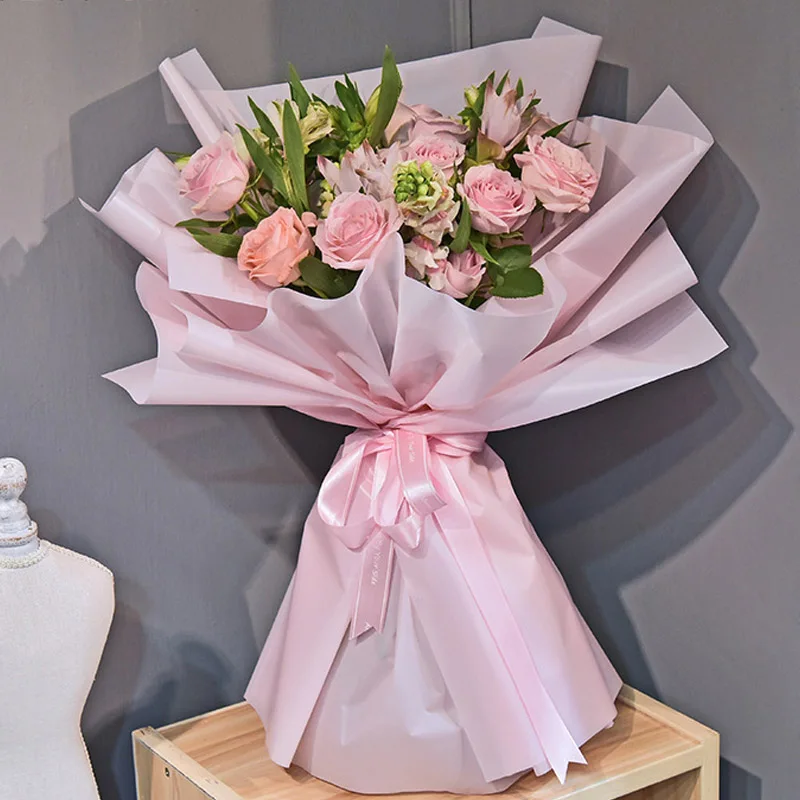 Floral Bouquet Wrapping Paper - 20 Sheets, Waterproof Solid Colors for Weddings, Birthdays, and Special Occasions