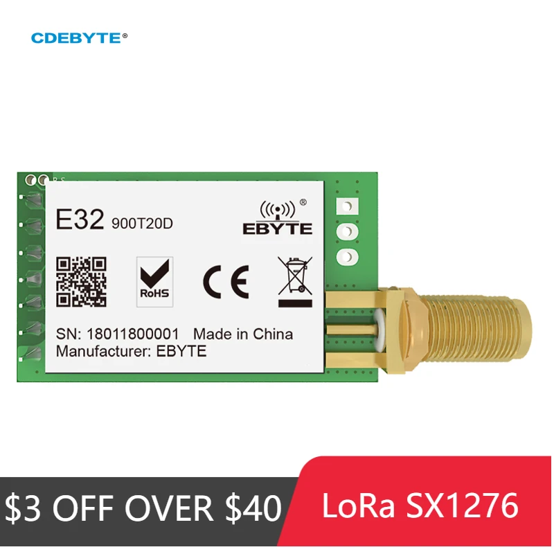 CDEBYTE E32-900T20D V8.X LoRa SX1276 868 МГц 915 20 дБм 100 мВт беспроводной радиочастотный модуль IoT UART
