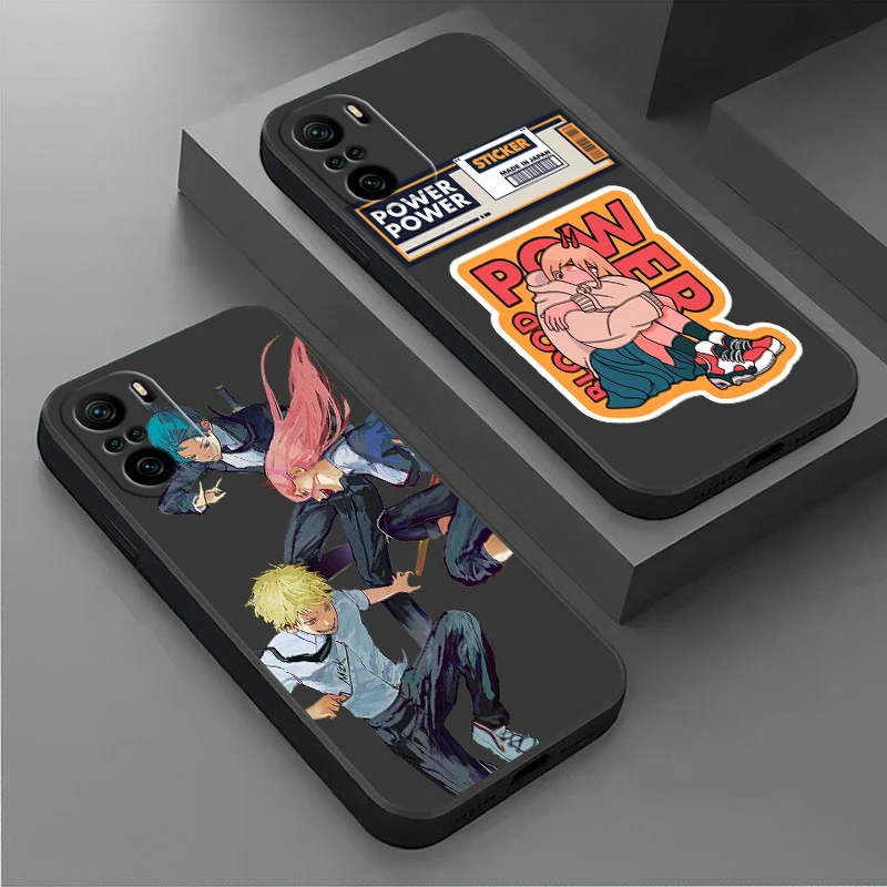 

Anime Chainsaw Man Cute dog Phone Case For Xiaomi Redmi Note 11E 11S 11 11T 10 10S 9 9T 9S 8 8T 7 Pro Plus 5G Black Cover