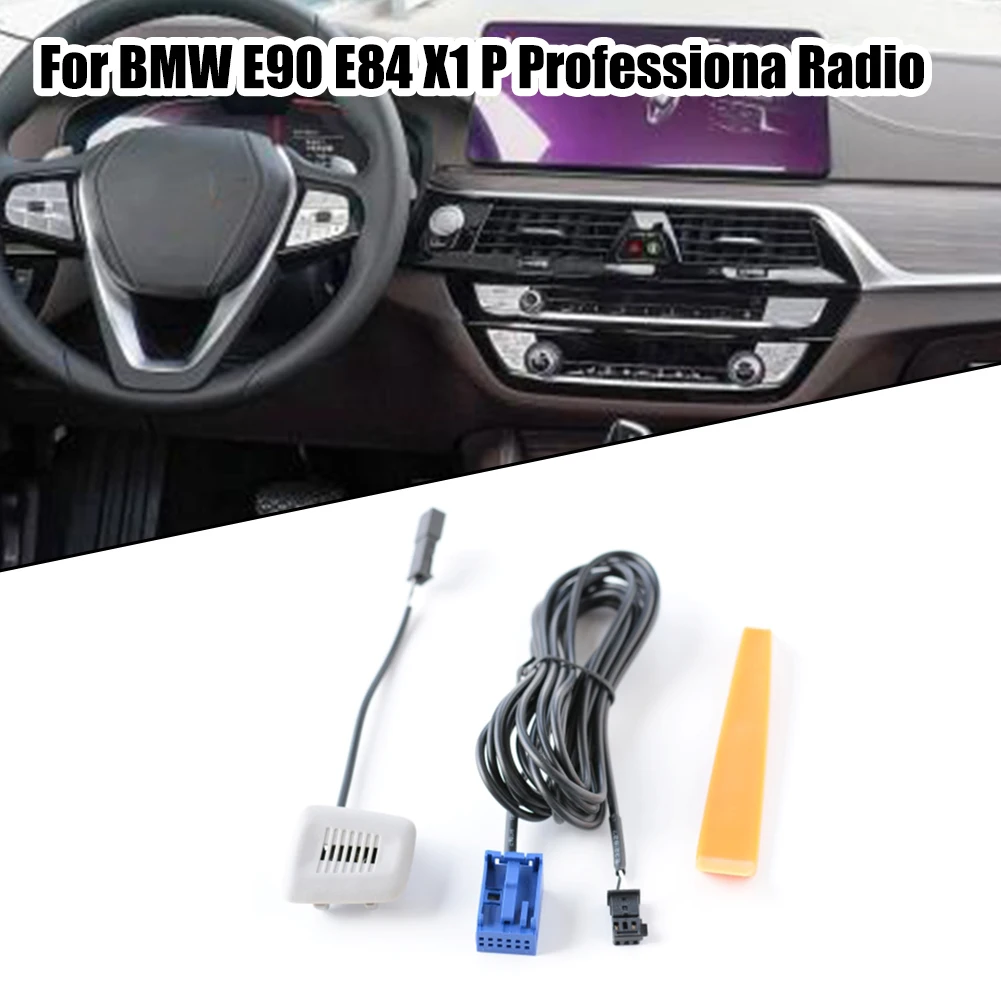 1pc-Compatible Microphone Cable With Cover Plate For BMW E90 E84