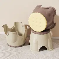 Biscuit Small Stool Household Low Stool Dormitory Plastic Thickened Sturdy Children Baby Stepping Stool 2