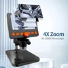 LCD Digital Microscope 4.3 Inch 1080P 1-1000X Magnification Zoom Stereo Microscope Camera with 8 LED Lights for Error Coins 4