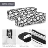 Cool Pencil Case Skeleton  Bag Skulls Print School  Cases Students Square Custom DIY Stationery Organizer 3