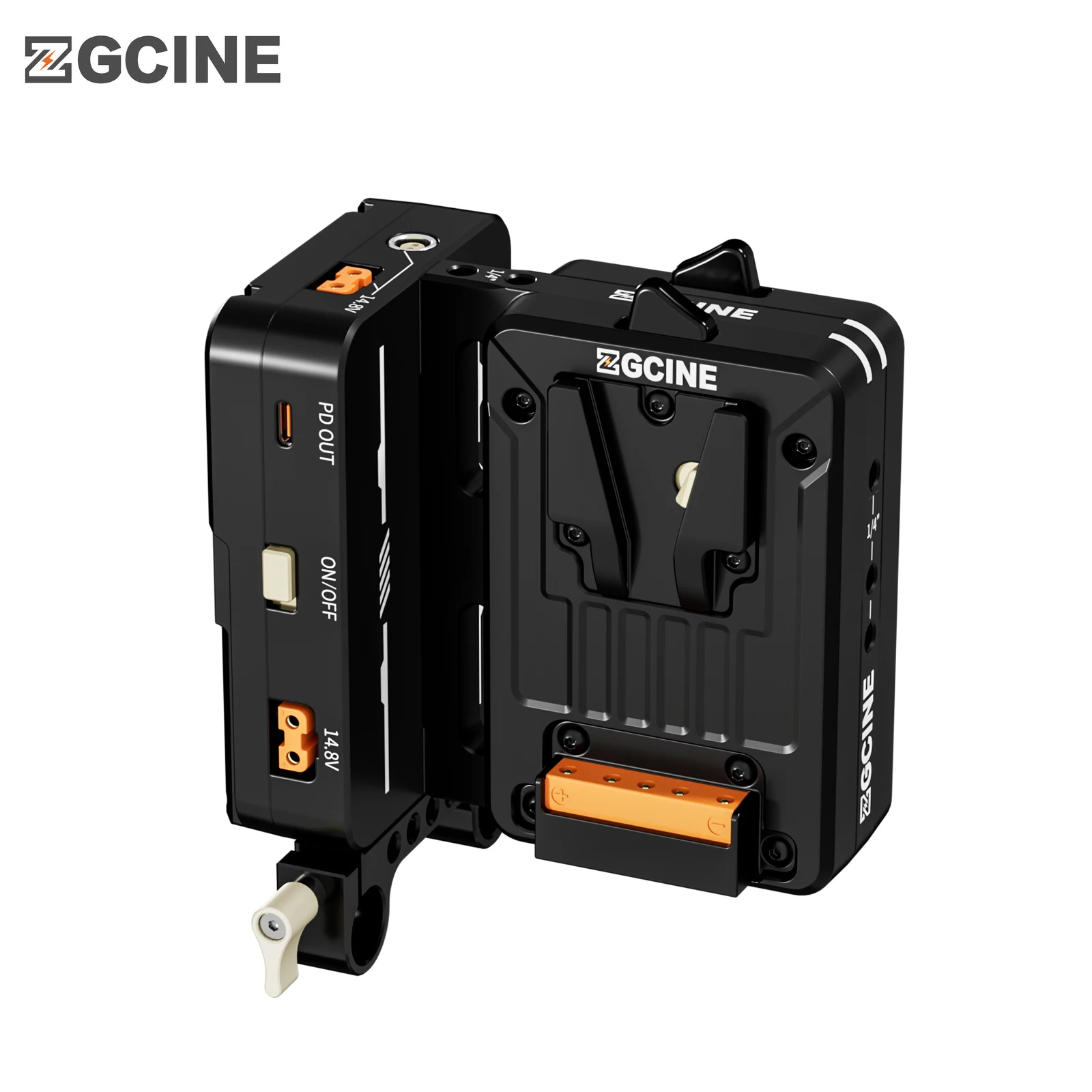 

ZGCINE VM-HS2 Hot Swap/Shark Fin Dual Micro V Mount Battery Plate с 15-мм стержневым зажимом PD 100W V battery V-Lock adapter