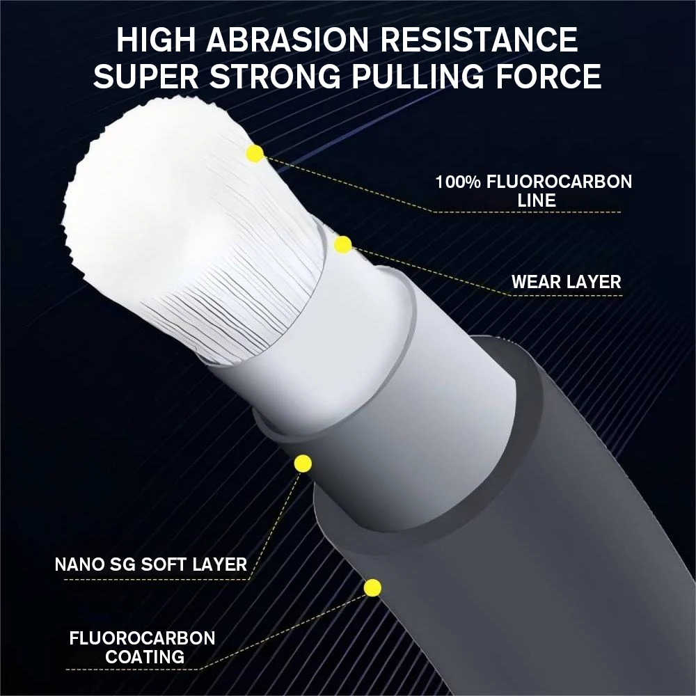 200 m 99 % Fluorkohlenstoff-Angelschnur, japanische importierte Kohlefaserschnur, Monofilament-Beschichtung, sinkende Schnur, Salzwasser-Pesca – Detail 5