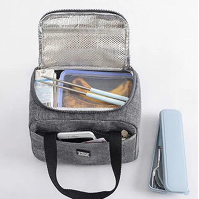 Portable Lunch Bag New Thermal Insulated Lunch Box Tote Cooler Handbag Bento Pouch Dinner Container School Food Storage Bags 3