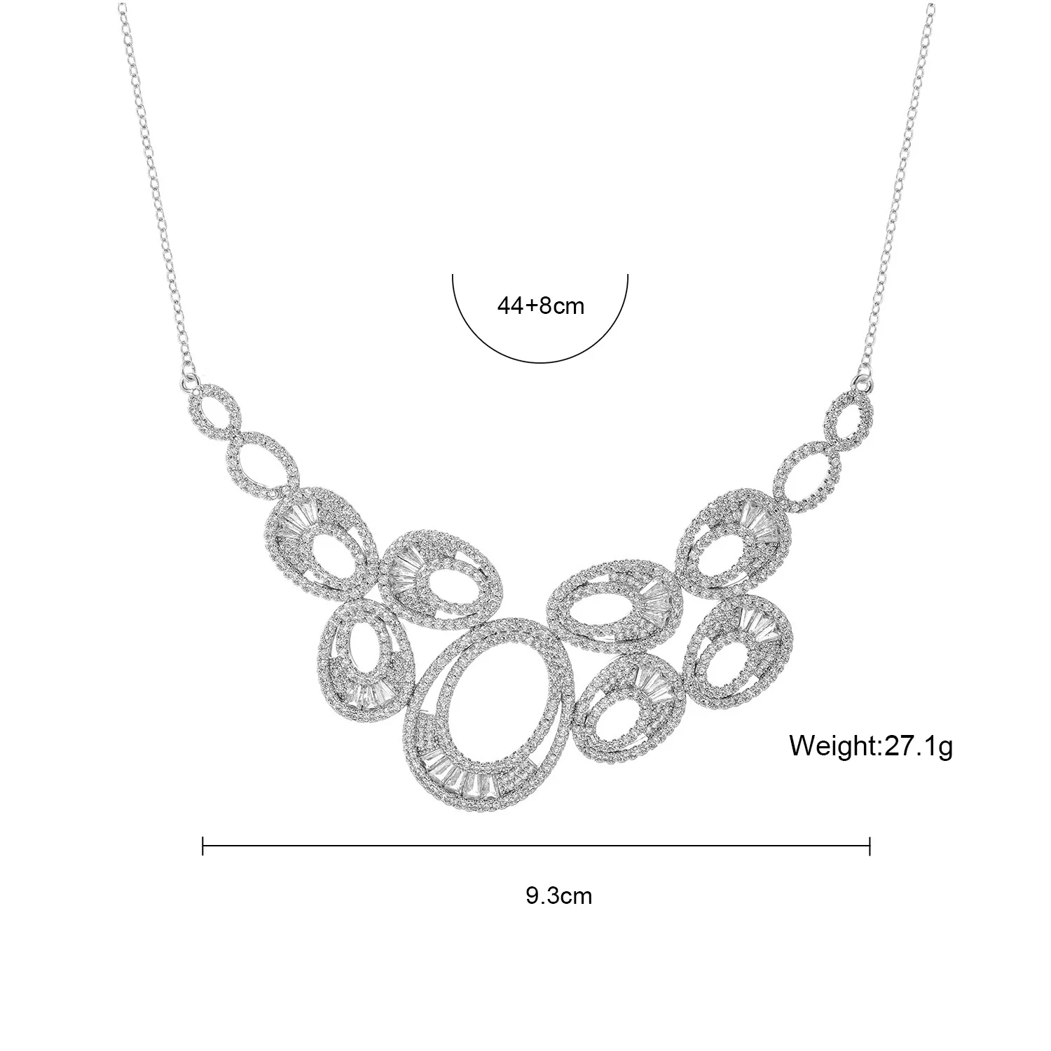 Necklace Autumn Women Modern Minimalist Style Grace Cubic Zirconia Copper Feast Ball Wedding