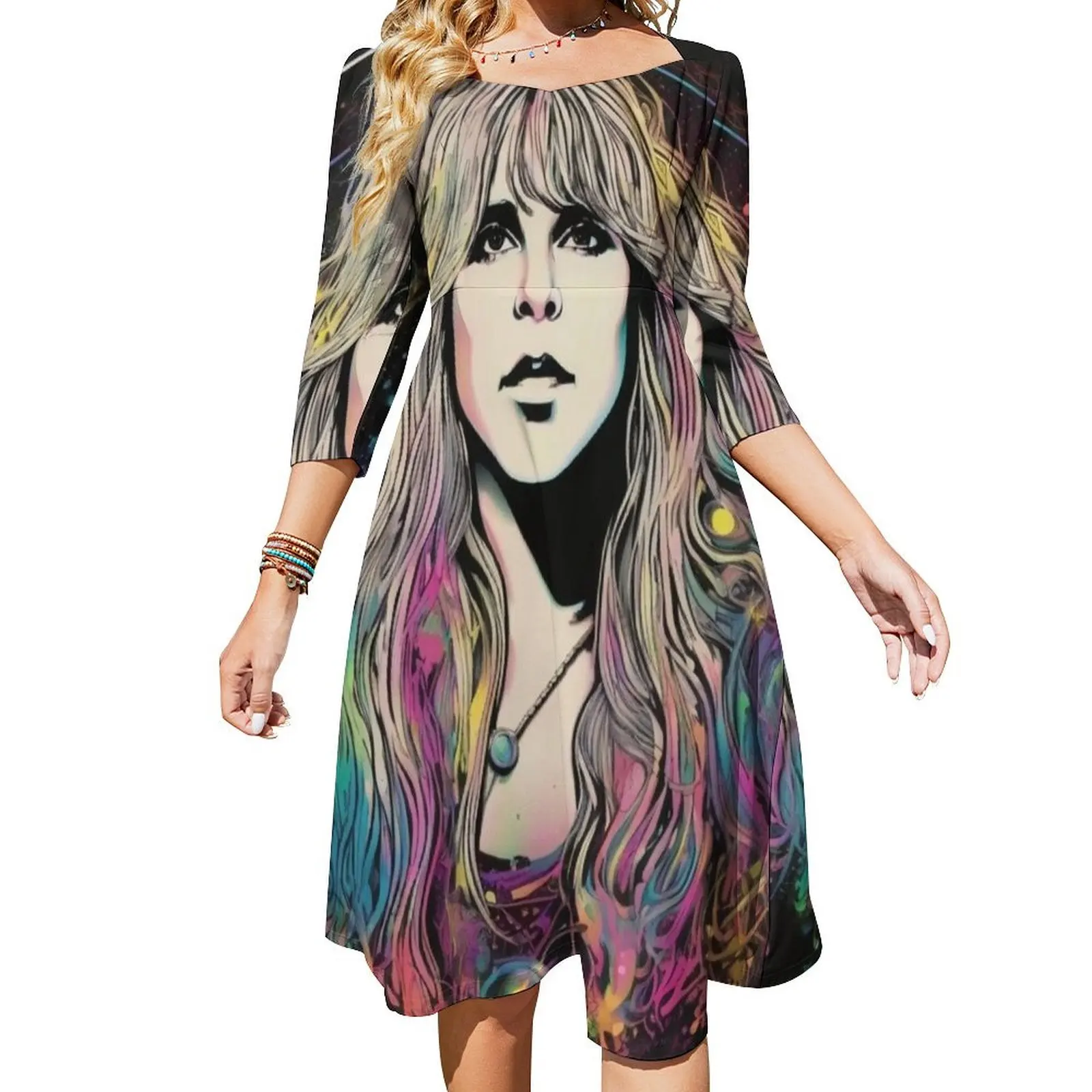 

Женское расклешенное платье Stevie Nicks, роскошное летнее платье на день рождения, 2024