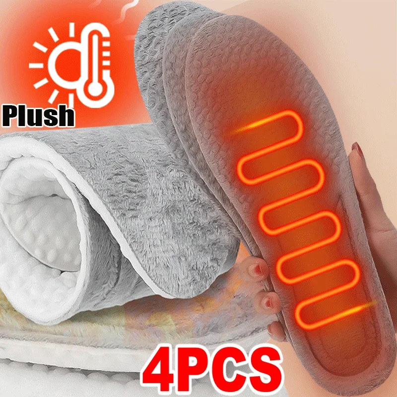

Warm Heated Insoles Thicken Thermal Insoles Shock-absorbing for Men Women Winter Shoes Breathable Snow Boots Insert Shoe Pads