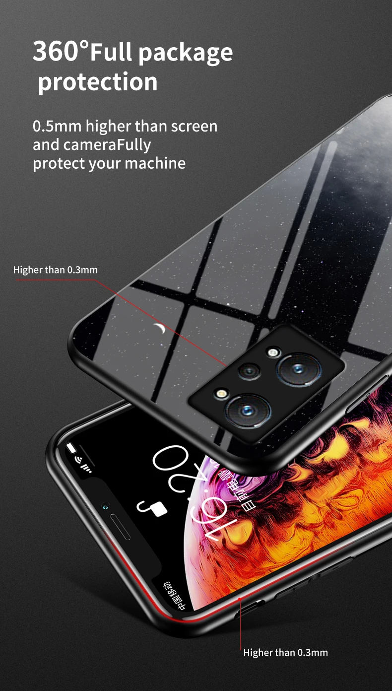 Für Realme Neo 3 Abdeckung DECLAREYAO Glas Harte Coque Für für Realme GT Neo 2 GT Fall Gehärtetes Glas Silikon Weiche Kante Bac_voghion.com