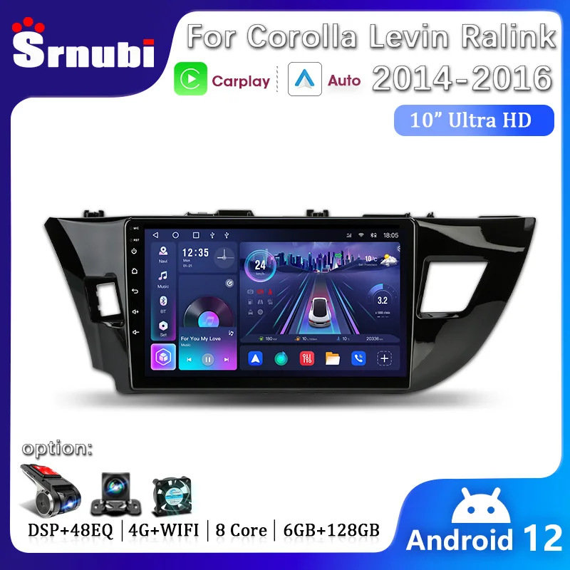 

Android Car Radio For Toyota Corolla 2014 2015 2016 Levin Ralink 2013-2018 Multimedia Player 2 Din Carplay Auto Head Unit Stereo