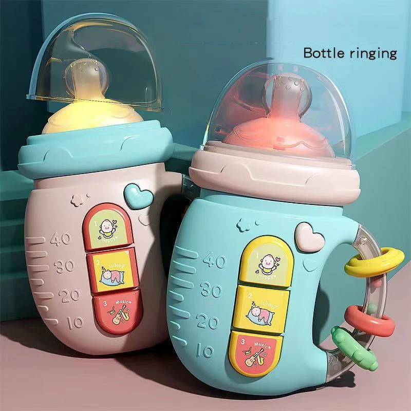 MusicalFeedingBottlePacifierNewbornSoftTeetherRattles