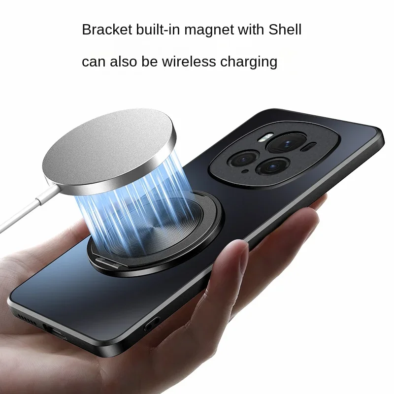 Magnetic Holder 360° Ring Stand Matte Hard Shell Shockproof Case