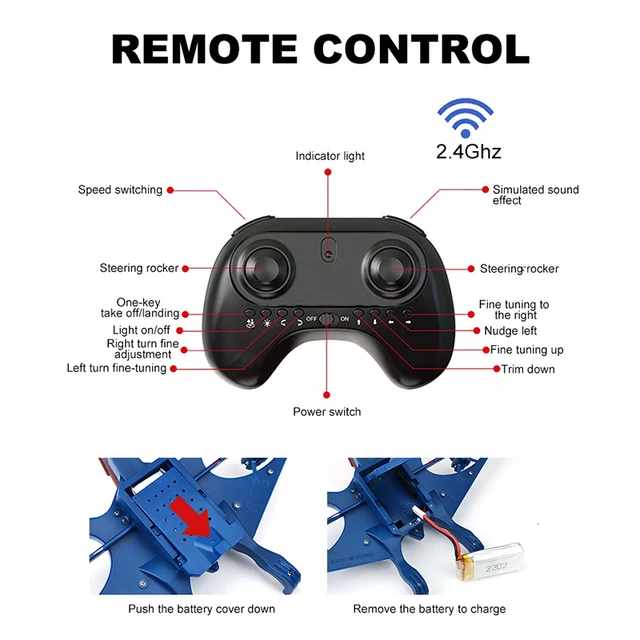 Mini Drone dinosaure télécommandé, 2.4G, hélicoptère radiocommandé – Image 3