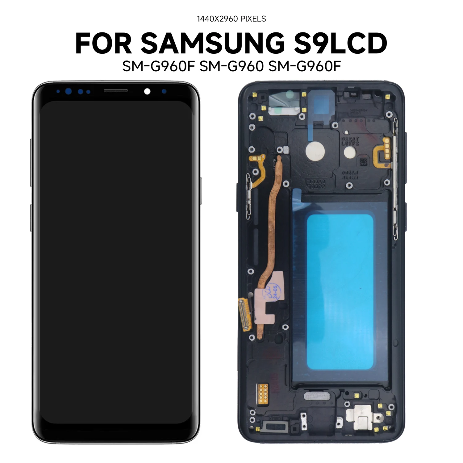 TFT 품질 S9 LCD 터치 스크린 디지타이저 교체, 삼성 S9 G960 G960F 디스플레이, S9 플러스 G965 G965F 용 프레임 포함