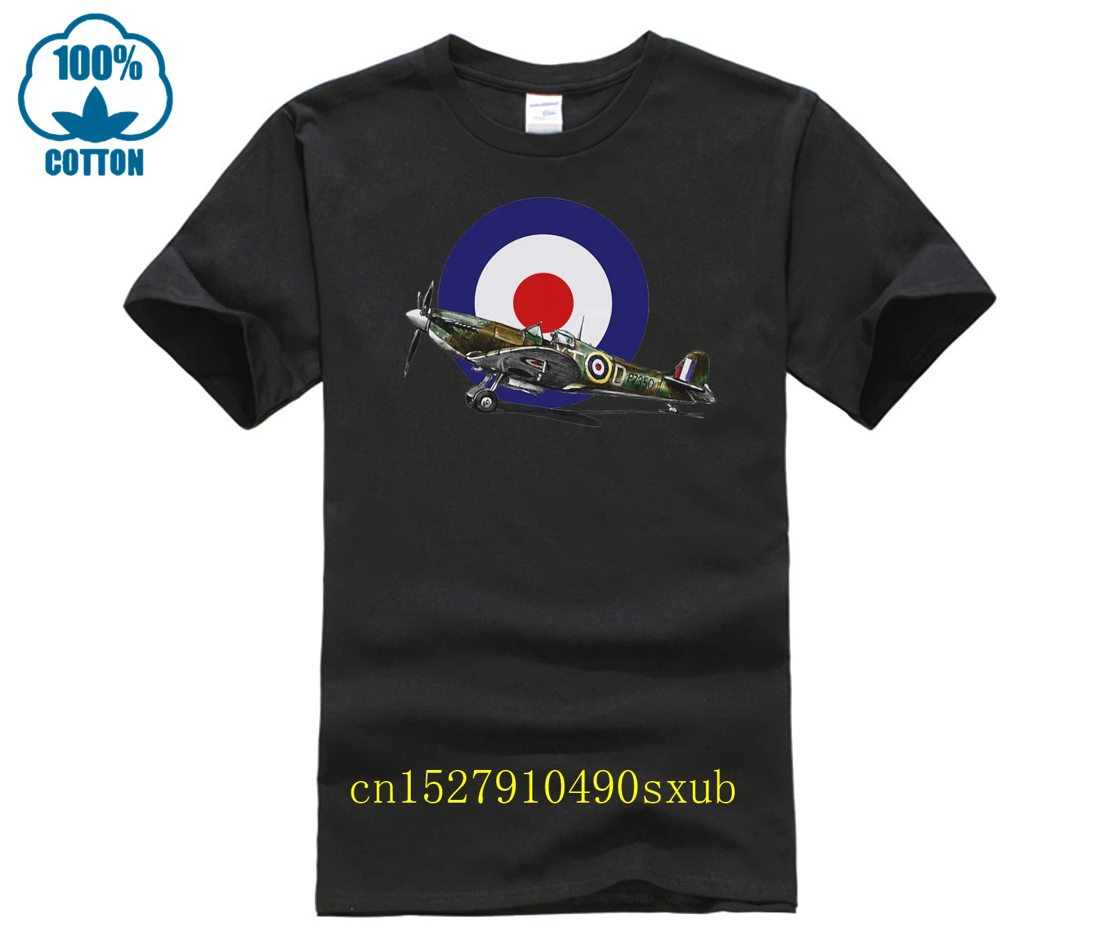 2024 Vendita Calda 100% Cotone Moda Famosi Pugili Supermarine Spitfire Semplice Stile Casual Maglietta Spitfire Tee Shirt