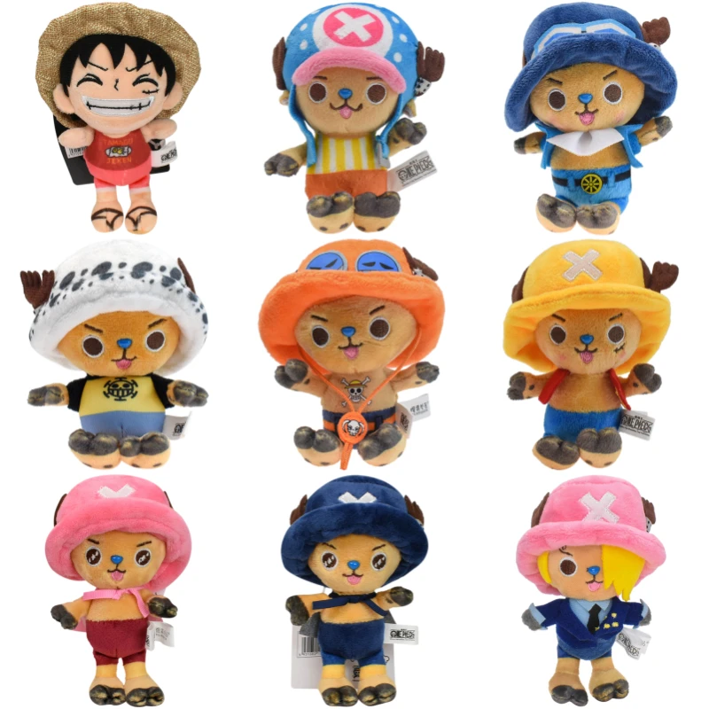 

One Piece Monkey D Luffy Tony Tony Chopper Kawaii Soft Plush Keychain Toys Anime Sabo Portgas D Ace Stuffed Peluche Pendant Doll