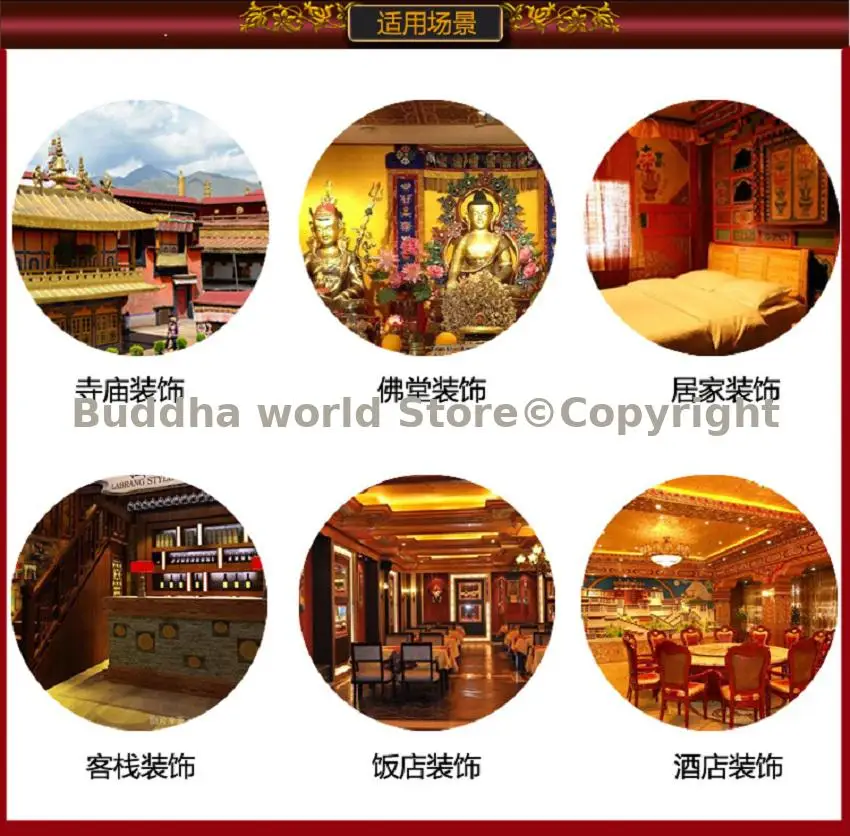 Tibet Gold plating COPPER Buddhist Master Guru Rinpoche Buddha statue Buddhist believer worship family effective protection 6