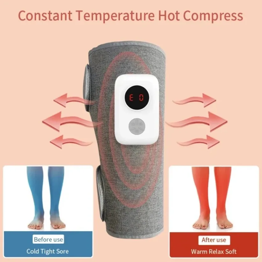 New 360° Air Pressure Calf Massager hine 5 Mode Foot Leg Muscle Relaxation Promote Blood Circulation_voghion.com