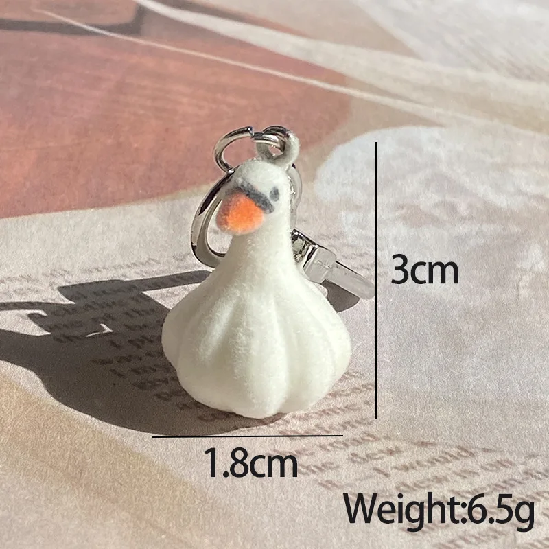Charming Animal Keychain Collection: 3D Cartoon Resin Doll Pendant