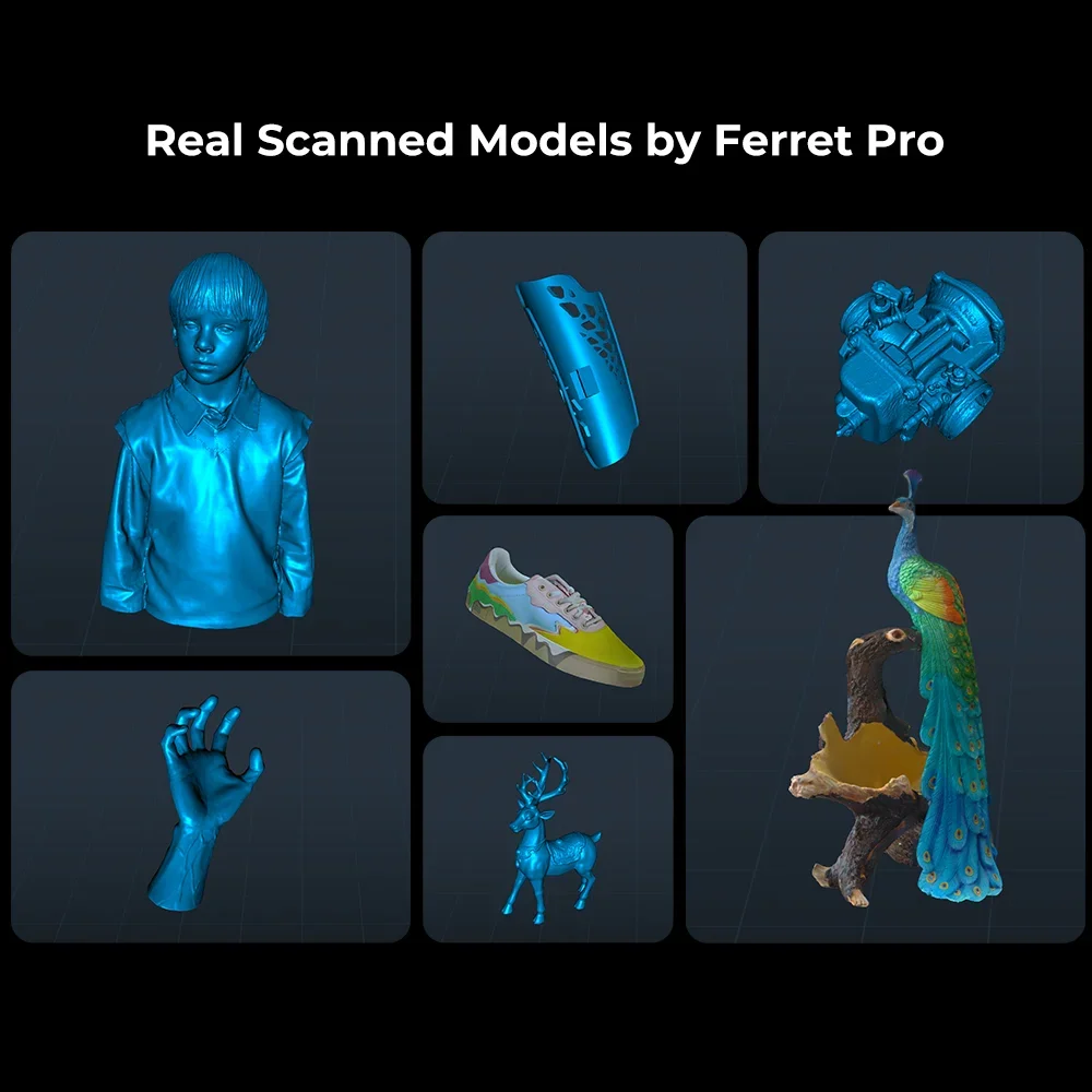 Creality 고정밀 배송 준비 완료, 0.1mm CR-Scan Ferret Pro 산업용 신체 치과 쥬얼리, 휴대용 3D 스캐너