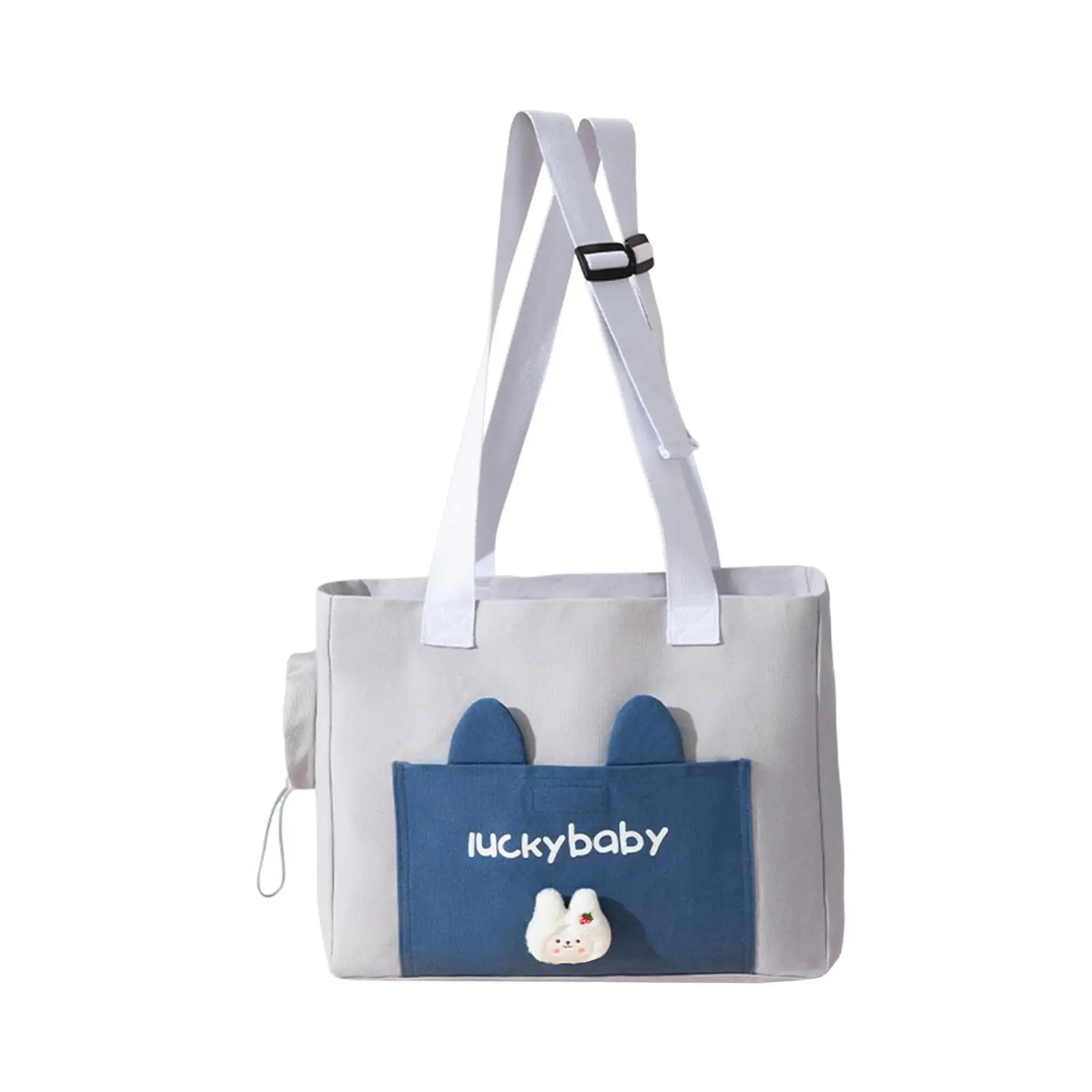 Pet Carrier Bag for Dog Cat Adjustable Shoulder Strap Travel Tote Canvas Shoulder Bag for Outdoor Transport Hiking Walking Kitty