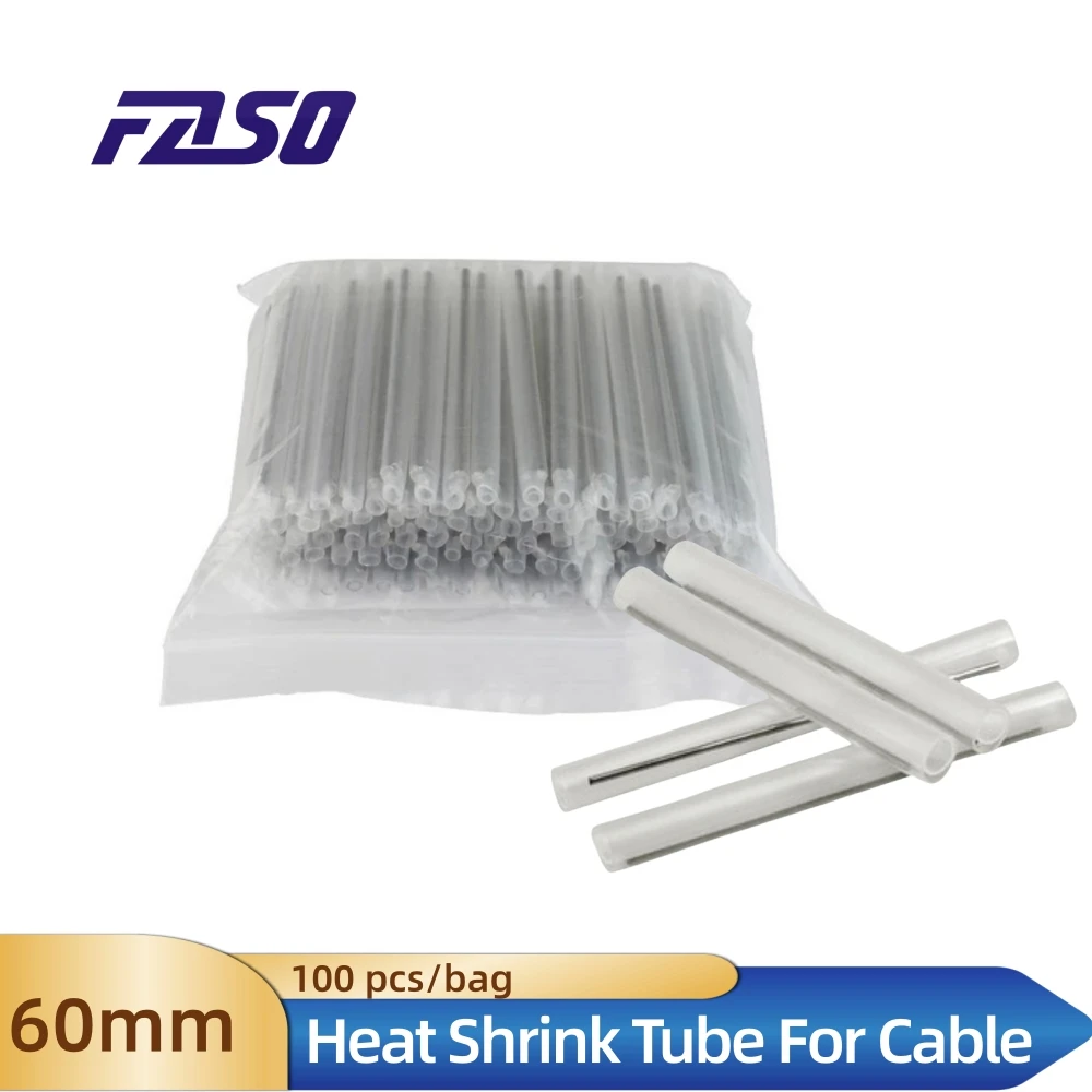 200 pcs 60 mm Thermoresistant Tube Heat Shrink Wrapping KIT Heat Shrink Tube Assorted Pack Wire Cable Insulation Sleeve DIY