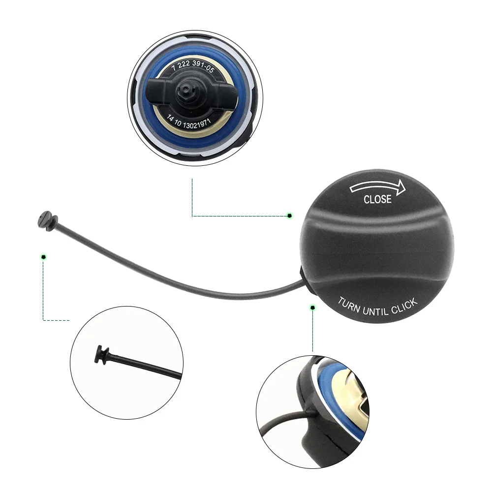 Fuel Tank Cap Assembly Suitable for BMW E Series F Series E39 E46 E60 E63 E65 E66 E70 E71 E90 F01 F02 F07 16117222391