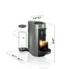 Single-Serve Centrifusion Coffee & Espresso Machine Nespresso VertuoPlus ENV150GY Gray Brewer Double Espresso Gran Lungo Capsule 6