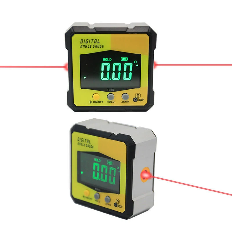 Digital Protractor Laser USB Inclinometer 360&deg; Level Angle Finder High Precision Goniometer Magnet Tilt Measuring Tools digital angle protractor angle measuring tool digital angle meter digital inclinometer