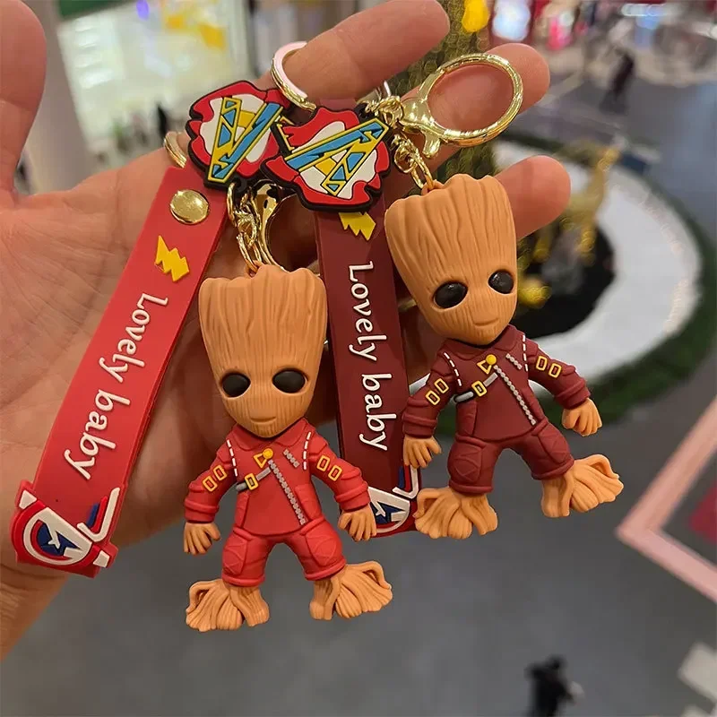 Marvel Guardians of The Galaxy Groot Rocket Raccoon Keychain for