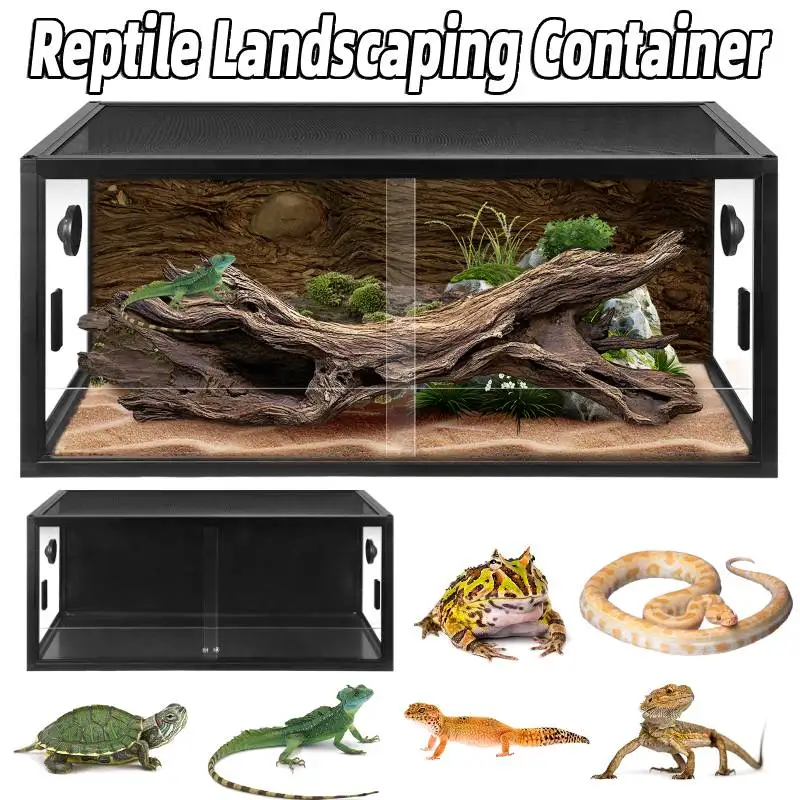 Reptile Breeding Box Lightweight Plant Gecko Ecological Tank Reptile Landscaping Container Detachable Climbing Pet Terrarium