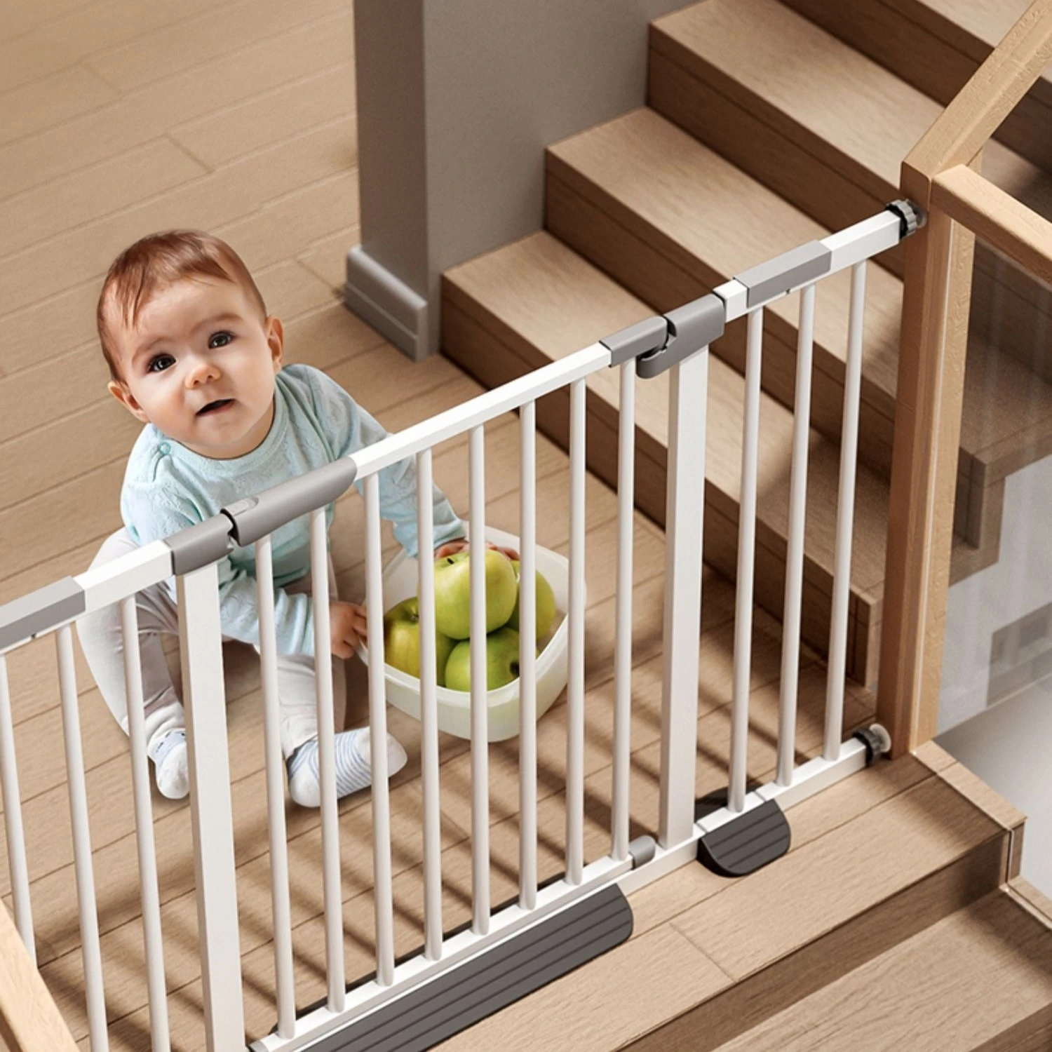Baby Gate for Doors and Stairs Baby Dog Anti Fall Stair Wide Gate Safety Protection Extensions Automatic Closure