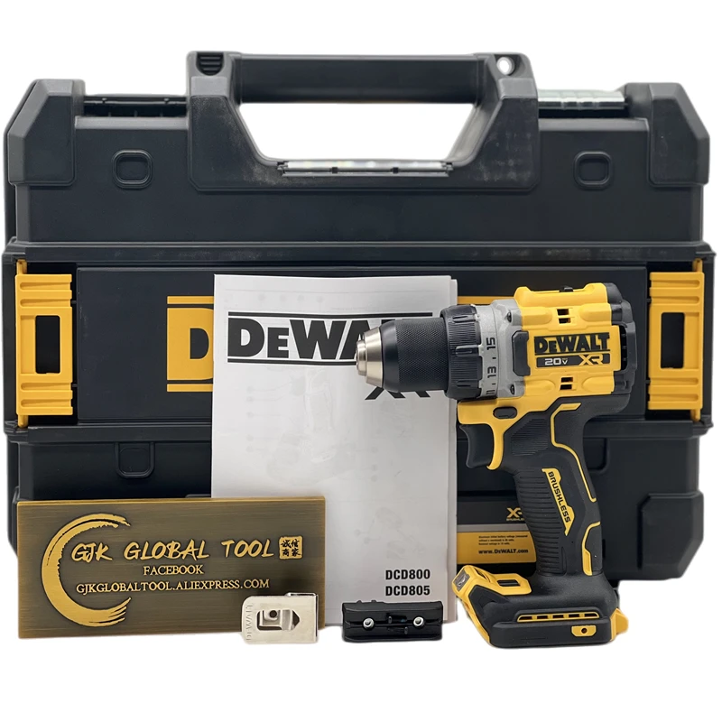 DEWALT DCD800 1/2in Brushless Cordless Drill Driver 20V Electric  Screwdriver Lithium Power Tools 2000RPM 90NM